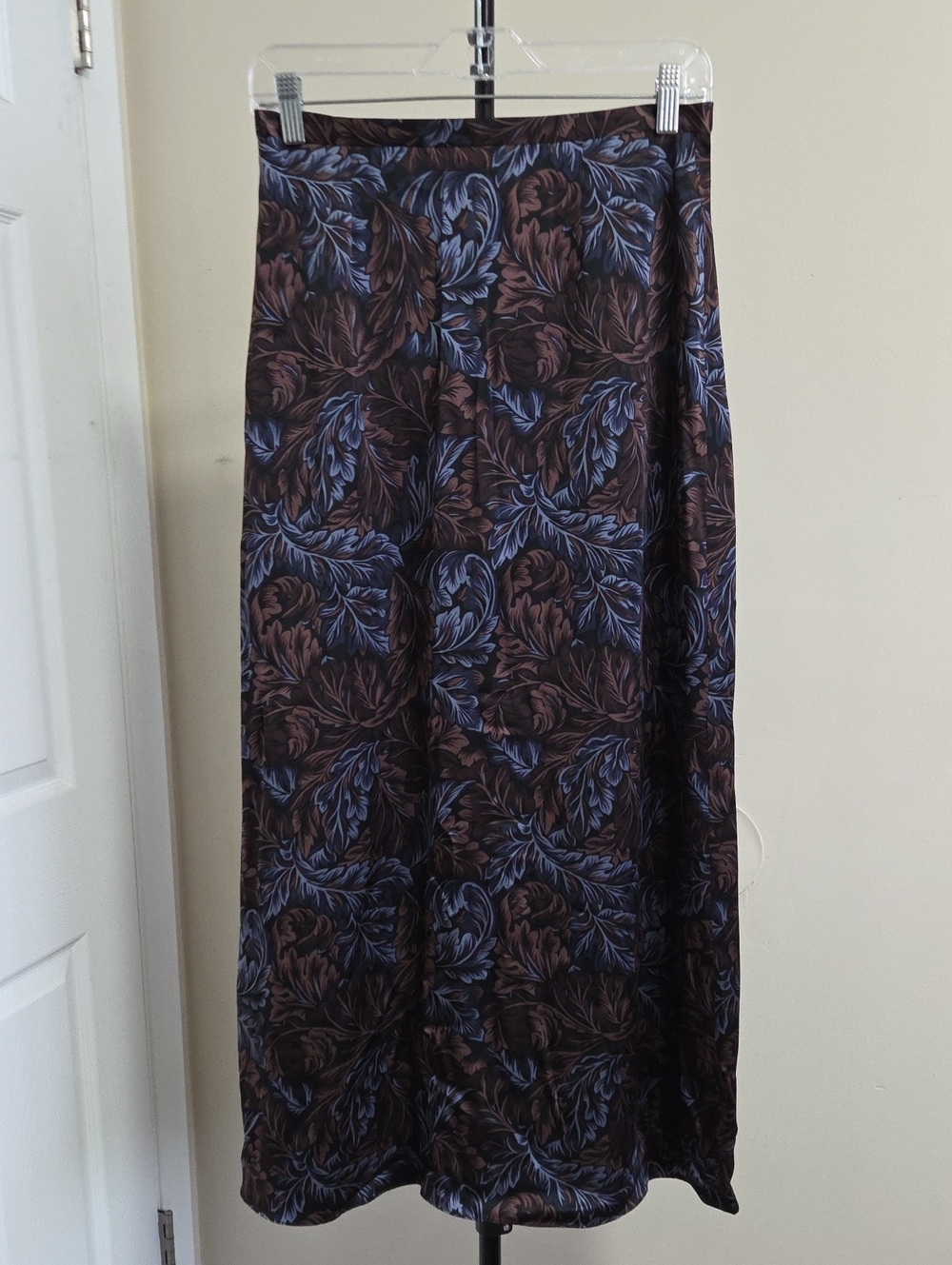 Isda&Co Brown & Blue Floral Maxi Skirt - Women's Flowing Skirt